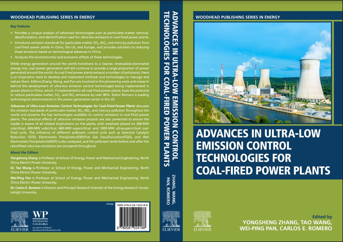 The cover of Advances in Ultra-Low Emission Control Technologies for Coal-Fired Power Plans.