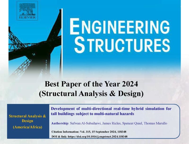 Journal title with name of award
