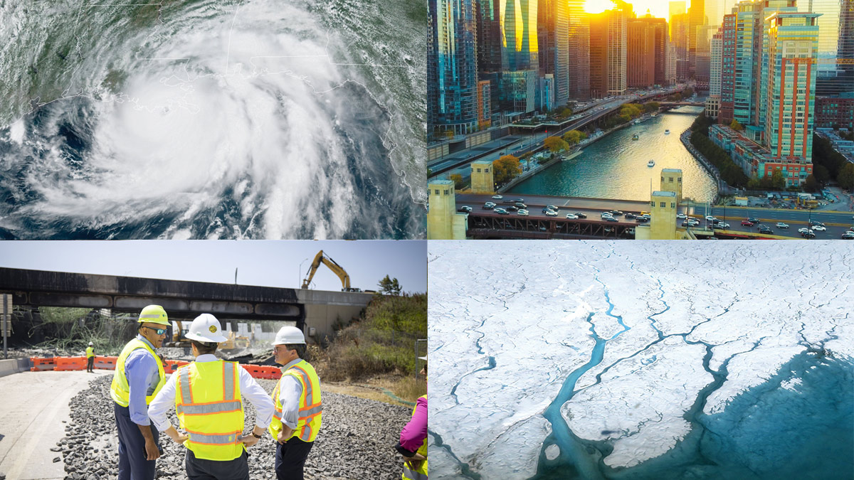 Image of infrastructure and natural forces