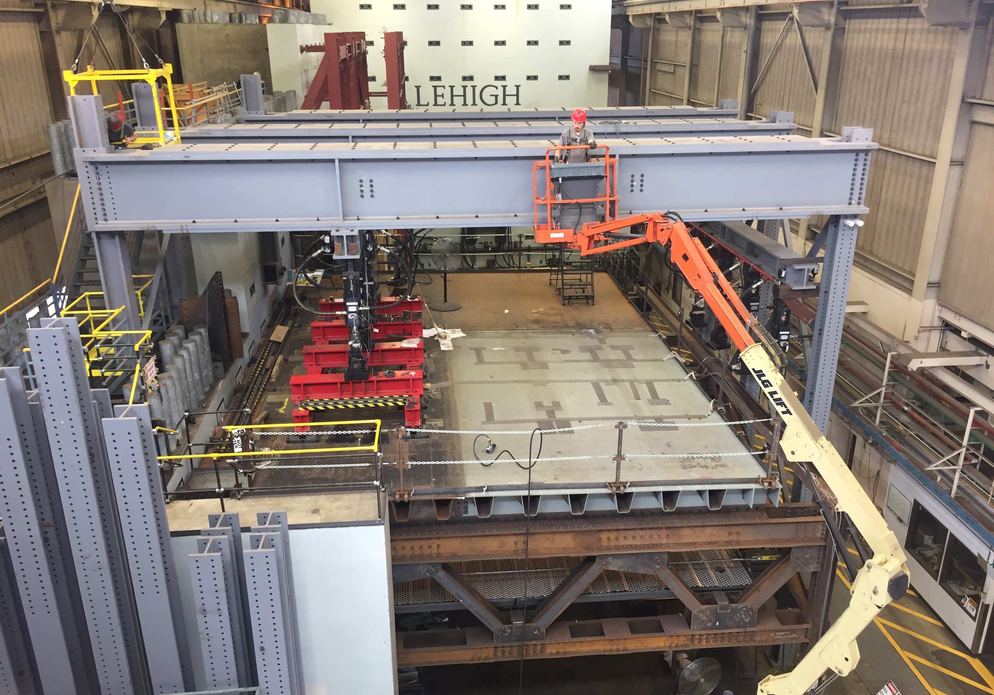 project being tested on the ATLSS lab floor