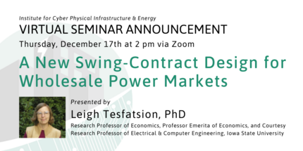 Leigh Tesfatsion seminar announcement