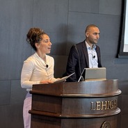 Farrah Moazeni and Javad Khazaei at AI Data Center symposium