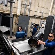Students prepare feedstock for processing