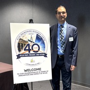Muhannad Suleiman, ATLSS Deputy Director, with welcome sign